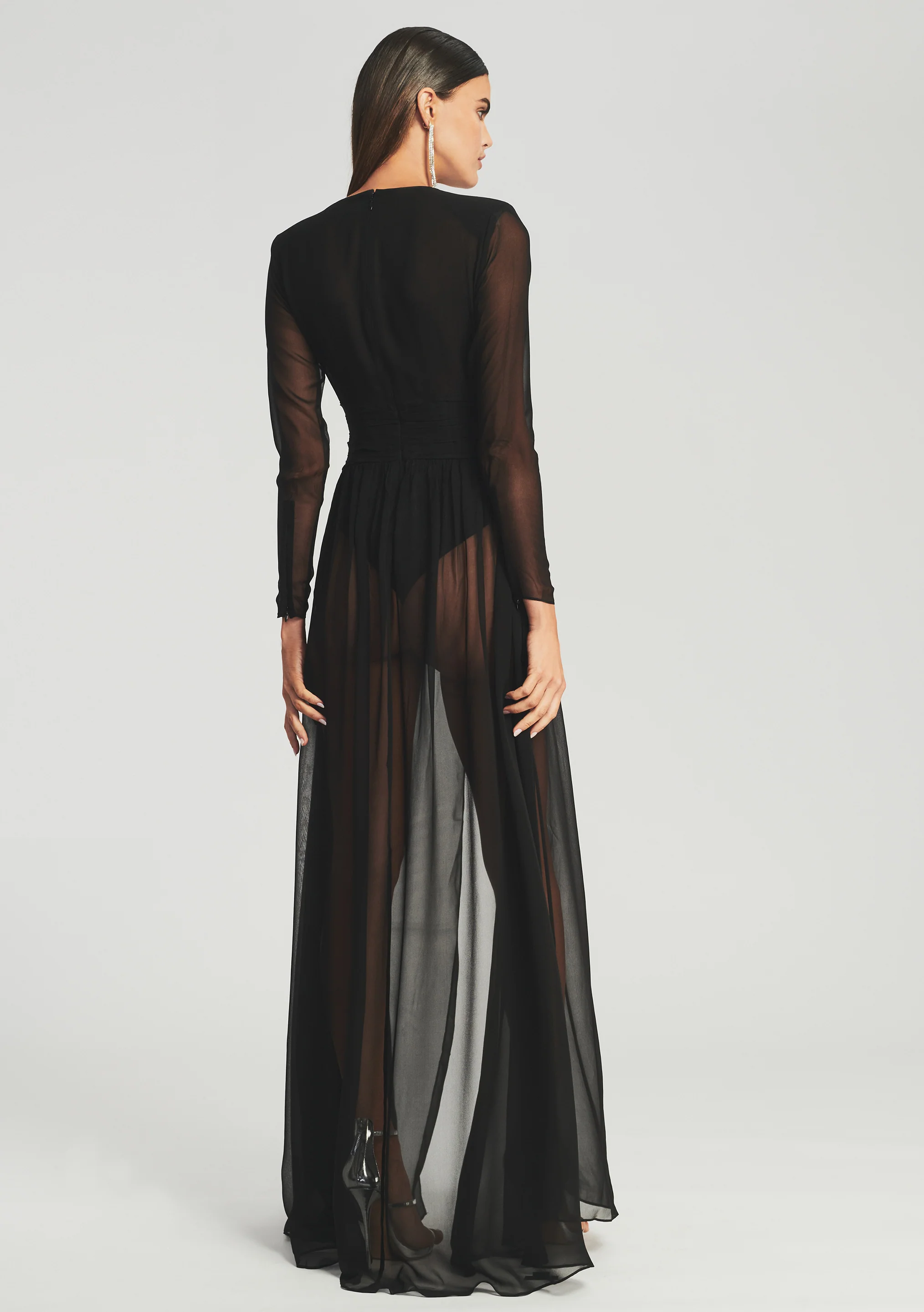 Angela Silk Chiffon Dress - Image 4